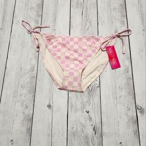 NWT NINETY-NINE large womens Peace bikini bottom string tie sides